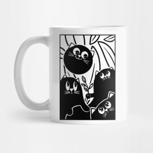 Abstract Cats for Bright T-shirt lover Mug